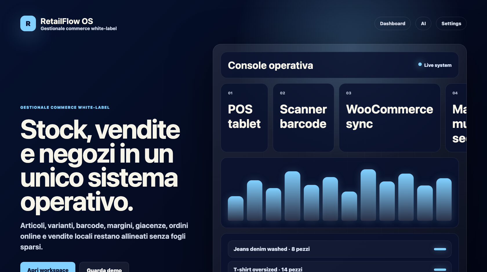 Homepage RetailFlow OS